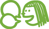 Icon zeigt sprechende Person