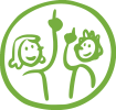Icon zeigt zwei Lernende
